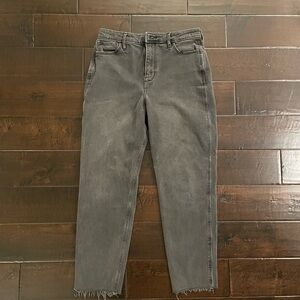 Hollister Dark Gray Ultra High Rise Mom Jeans
